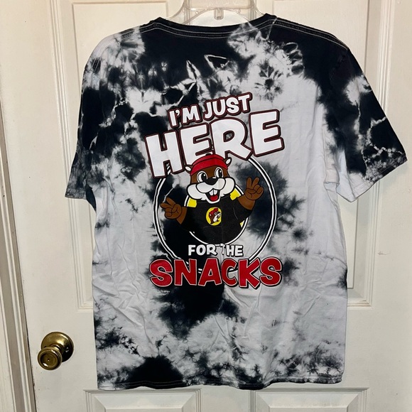 BUC-EE’S Short Sleeve Tie Dye I’m Just Here For The Snacks Shirt. Sz L. - Picture 1 of 5